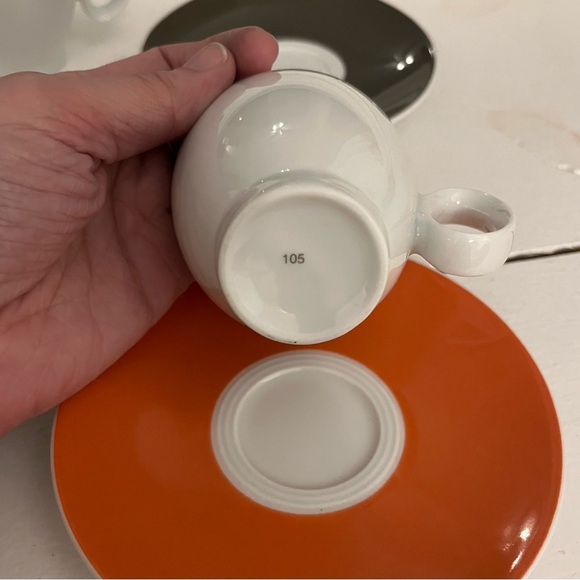 Guy Degrenne Espresso Cups and Saucers Set of 4 - Picture 13 of 14